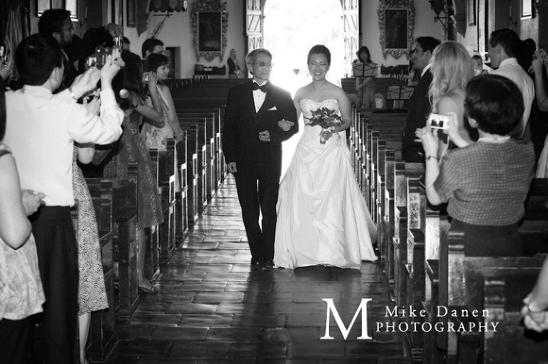 wedding photographer processional mission carmel Mike Danen