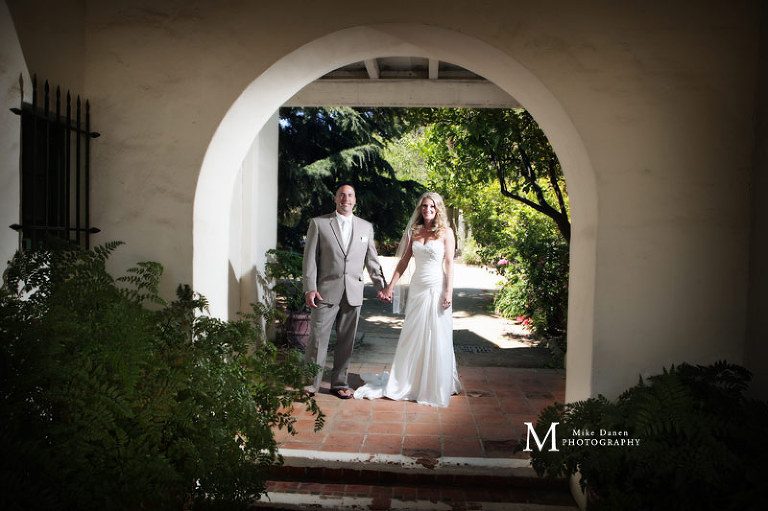 Bride and Groom at the Memory Garden Monterey
