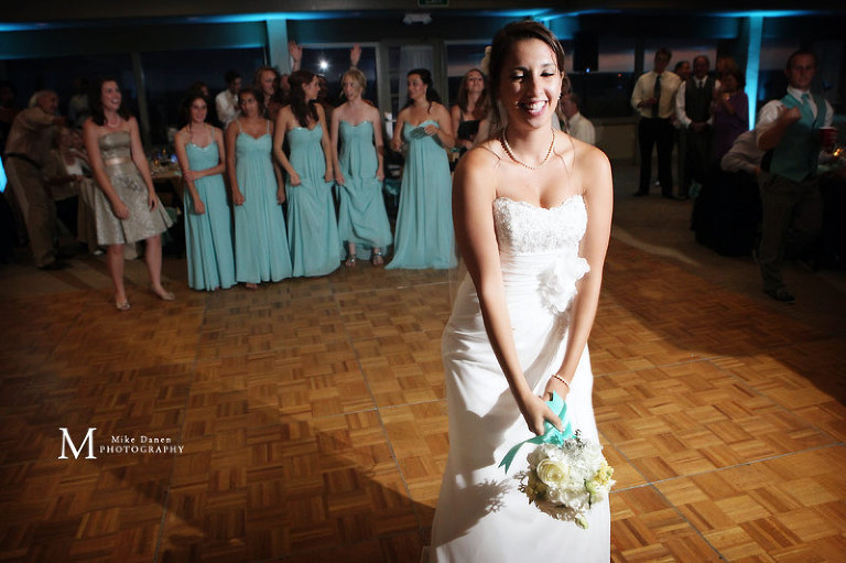 Bouquet Toss wedding reception Monterey