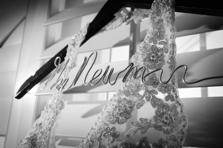 Wedding dress hanger