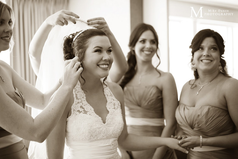 Bride and bridesmaids