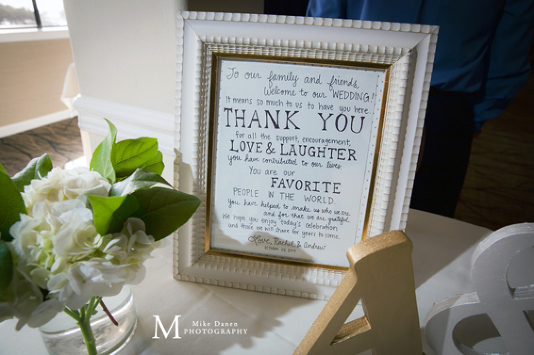 Seascape Beach Resort sign in table