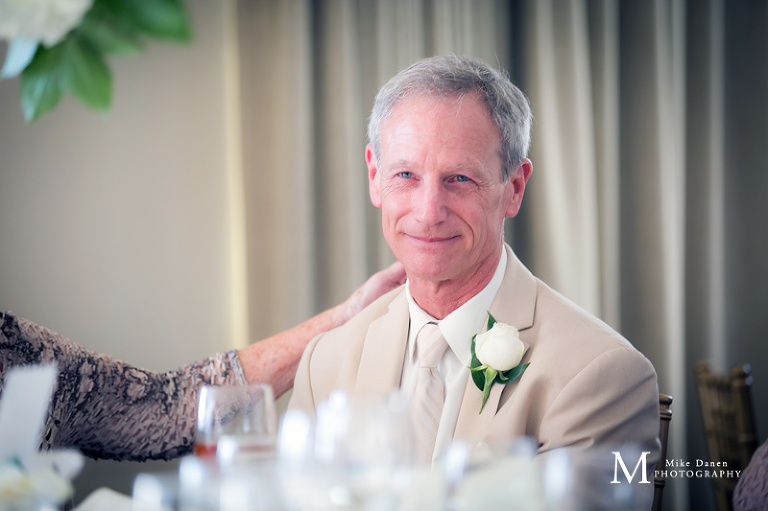 Seascape wedding father of the bride